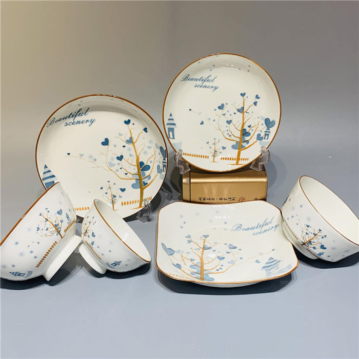 Ceramic bowls and pl